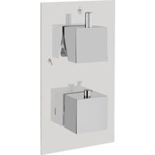 VitrA AquaHeat A47118 S2 Ankastre Banyo Bataryası, Sıva Üstü, Krom