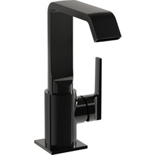 VitrA Suit A4261639 Lavabo Bataryası Yandan, Parlak Siyah