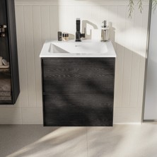 VitrA Suit A4261639 Lavabo Bataryası Yandan, Parlak Siyah