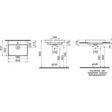 VitrA Metropole 7526B003-0973 Çanak Lavabo, 60cm, Beyaz