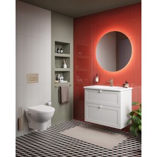 Artema Root Round A4270534 Lavabo Bataryası, Fırçalı Nikel