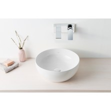 VitrA Outline 5992B403-0016 Yuvarlak Lavabo, VitrA Clean, 40 cm, Beyaz