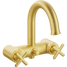 VitrA Origin Classic A4289325 Banyo Bataryası, Fırçalı Altın