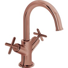 VitrA Origin Classic A4288429 Lavabo Bataryası, Çift Kumandalı, Soft Bakır