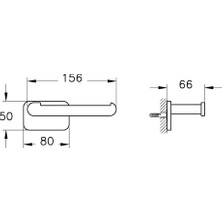 VitrA Base 600 A4413436 Tuvalet Kağıtlığı, Mat Siyah