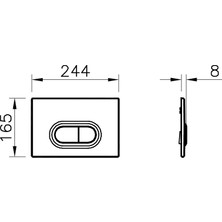 VitrA  Loop O 740-0585 Kumanda Paneli, Mat Krom