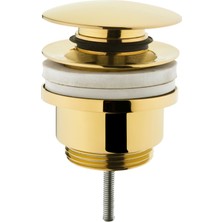 Artema Süzgeç A4514974 Lavabo Yuvarlak Süzgeci Universal Basmalı, Soft Altın (Parlak)