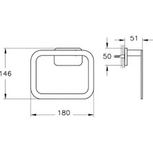 VitrA Base 600 A4413236 Halka Havluluk, Mat Siyah