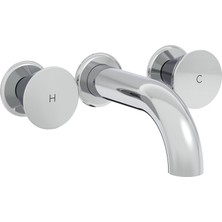 VitrA Liquid A42690 Ankastre Kısa Lavabo Bataryası, Krom