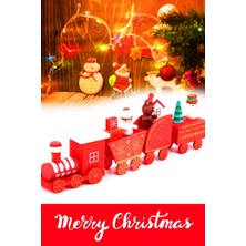 Sole Yılbaşı Süsü Dekoratif Ahşap Noel Treni - Dekoratif ve  20 cm