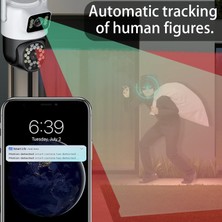 Yoosee App CMR44 Fhd 4mp Çift Kameralı Çift Ekranlı Ptz Outdoor Güvenlik Kamerası