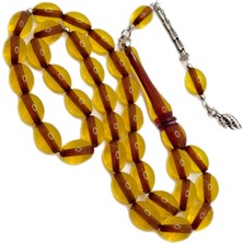 Han Ticarethane Sarı Renk Beyzi Kesim Toz Kehribar Tesbih