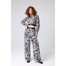 Özlem Yıldız Zebra Baskılı Bluz 40