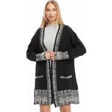 Kadın Cepli Bol Kalıp Triko Hırka