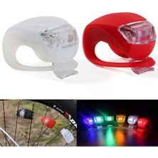 Silikon LED Bisiklet Lambası 2'li Fener Ön ve Arka Stop Işık Aydınlatma Seti