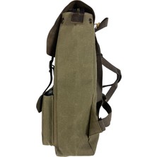 Vintage Kanvas Deri Su Geçirmez Unisex Laptop Bölmeli Okul Seyahat Kamp Sırt Çantası 31 cm x 44 cm
