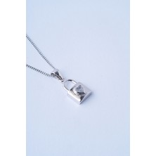 Mirey Locked Silver Çelik Kolye