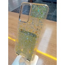 Lucek Cases Samsung Galaxy A14 Uyumlu Simli Kamera Çerçevesi Metal Kapak Tuşları Metal Kılıf