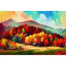 Aden Renkli Manzara Kanvas Tablo