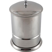 Dizaynaks Krom Kapaklı Paslanmaz Çöp Kovası