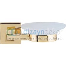 Dizaynaks Parlak Altın Sabunluk Duvara Monte