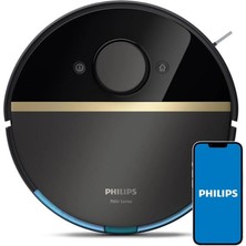 Philips Günlük Zahmetsiz Islak ve Kuru Derinlemesine Temizlik 7000 Islak Kuru Robot Süpürge, 5000 Pa,titreşimli Mop,sert Zemin ve Halıya Uygun Wi-Fi Ile Telefon ile Kontrol+Temizlik Seti