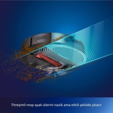 Philips Günlük Zahmetsiz Islak ve Kuru Derinlemesine Temizlik 7000 Islak Kuru Robot Süpürge, 5000 Pa,titreşimli Mop,sert Zemin ve Halıya Uygun Wi-Fi Ile Telefon ile Kontrol+Temizlik Seti