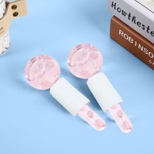Welta Ice Globes Buz Küresi Soğuk Masaj Terapi Topu 2 Adet ve Pembe Kuvars Face Roller ve Pembe Kuvars Kalp Gua Sha Seti