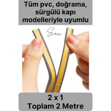 Svein 1. Sınıf Gri Kapı Pencere Soğuk Toz Geçirmez İzolasyon Fitili Yapışkanlı Isı Yalıtım 2x1=2 mt