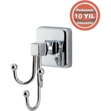 Çelik Banyo Paslanmaz Pirinç Kumru Üçlü Bornozluk