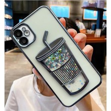 3gen Case Apple iPhone 11 Uyumlu 3D Bardak Hareketli Sulu Yıldızlar Meyve Temalı Lens Korumalı Lazer Kılıf