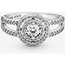 Hector Co Jewellery Işıltılı Çift Hale Yüzük