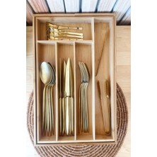 Chef Desing Çekmece Içi 5 ve 7 Bölmeli Doğal Bambu Ayarlanabilir Kaşıklık