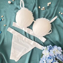 Karaz Istiridye Model Dolgulu Sütyen Takım - Ekru 80-B