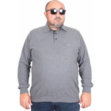 Moc Grande Erkek Büyük Beden Polo Yaka Sweat Feel Good 24408 Antrasit Melanj
