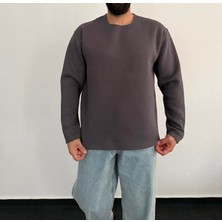 Tonrise Erkek Lazer Kesim Içi Şardonlu Hafif Kalın Oversize Bol Kesim Sweatshirt