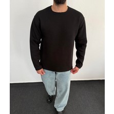 Tonrise Erkek Lazer Kesim Içi Şardonlu Hafif Kalın Oversize Bol Kesim Sweatshirt