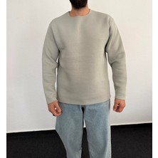 Tonrise Erkek Lazer Kesim Içi Şardonlu Hafif Kalın Oversize Bol Kesim Sweatshirt