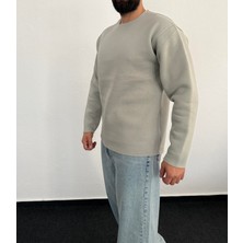 Tonrise Erkek Lazer Kesim Içi Şardonlu Hafif Kalın Oversize Bol Kesim Sweatshirt