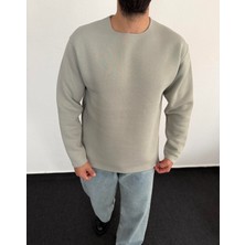 Tonrise Erkek Lazer Kesim Içi Şardonlu Hafif Kalın Oversize Bol Kesim Sweatshirt