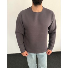 Tonrise Erkek Lazer Kesim Içi Şardonlu Hafif Kalın Oversize Bol Kesim Sweatshirt