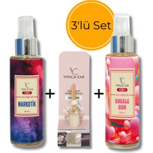 Vivaldi Car Platinium Bubble Şakayık Narkotik 3lü Set Araba Oto Kokusu 120ML