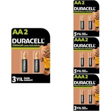 Duracell Şarj Edilebilir Aa 1300 Mah 2'li + Aa 2500 Mah 2'li Kalem Piller + Şarj Edilebilir Aaa 750 Mah 2'li+ Aaa 900 Mah Ince Kalem Piller, 2'LI(2X1300 Aa +2X2500 AA+2X750 Aaa + 2X900 Aaa)