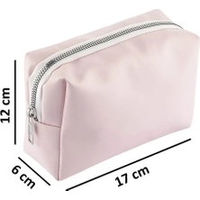 NS Reliable Voice Clutch Seyahat Makyaj Organizeri Kozmetik Çantası Suni Deri - 250 Açık Pembe