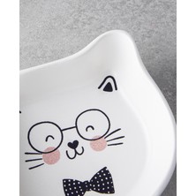 English Home Mingle Cats Seramik 2'li Kase 14 cm Beyaz