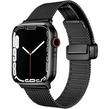 Techno Guru Apple Watch 7 41MMKORDON Metal Hasır Örgülü Şık KRD85