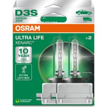 Osram D3S Ultra Life Xenarc 10 Yıl Garantili (Takım-2 Ad.)