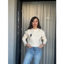 Ferqane Xalilova Ayıcıklı Nakış Detaylı Sweatshirt