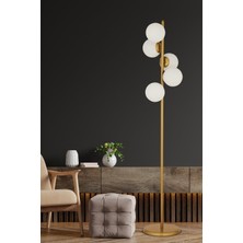 Mediterian Modern Eskitme Metal Lambader, Şık ve Dayanıklı Tasarım, Cam Detaylı, Yerden Yükseklik 151-200 cm