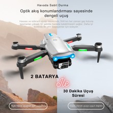 Piha S98 Drone Fırçasız Motor 2 Batarya ile 30 Dakika Uçuş Süresi Wifi 1080P Hd Çift Kameralı Işıklı Taşıma Çantalı